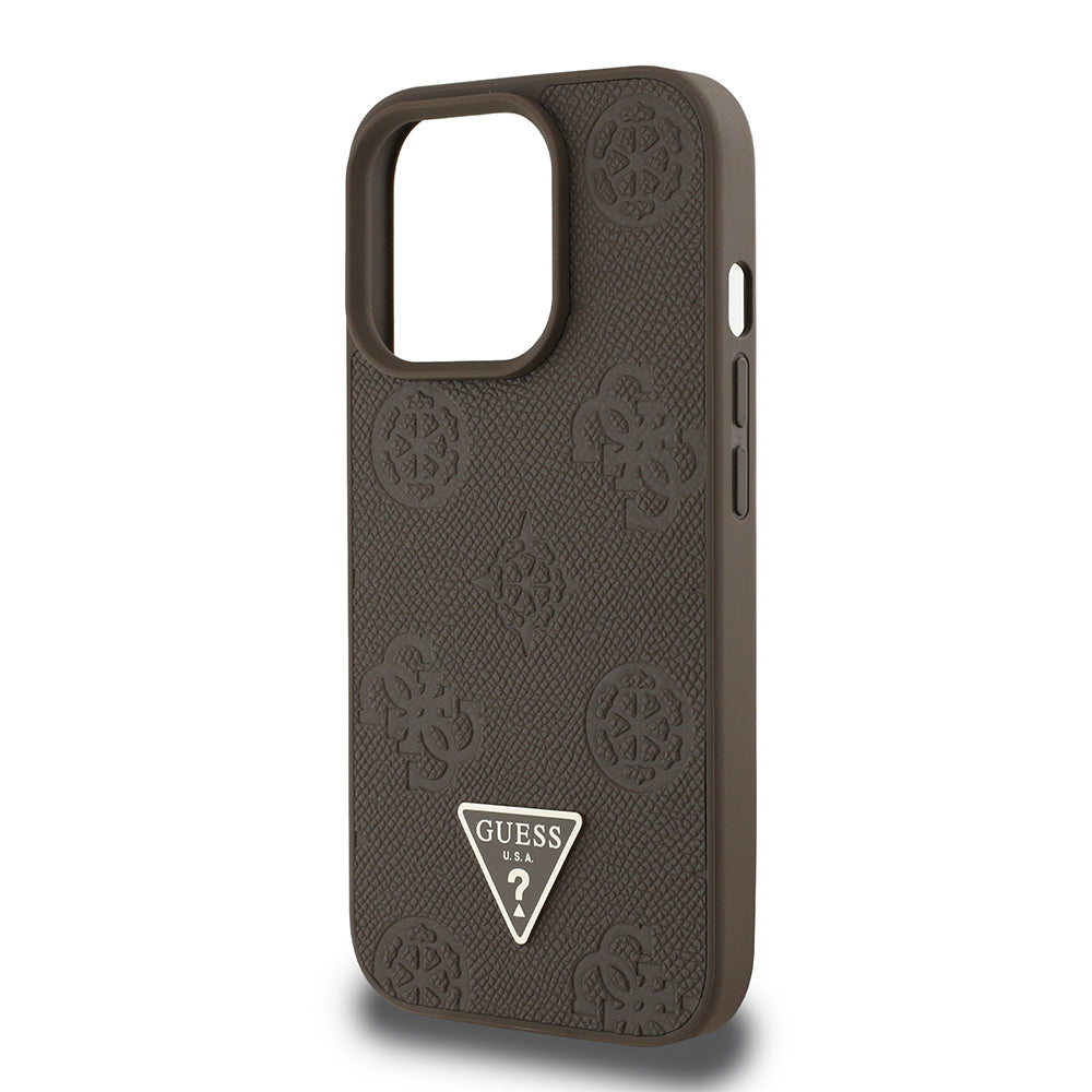 Guess iPhone 14 Pro Max Orjinal Lisanslı M-safe Şarj Özellikli Sıcak Baskılı Üçgen Logolu PU Deri Peony Kılıf Guess iPhone 14 Pro Max Orjinal Lisanslı M-safe Şarj Özellikli Sıcak Baskılı Üçgen Logolu PU Deri Peony Kılıf